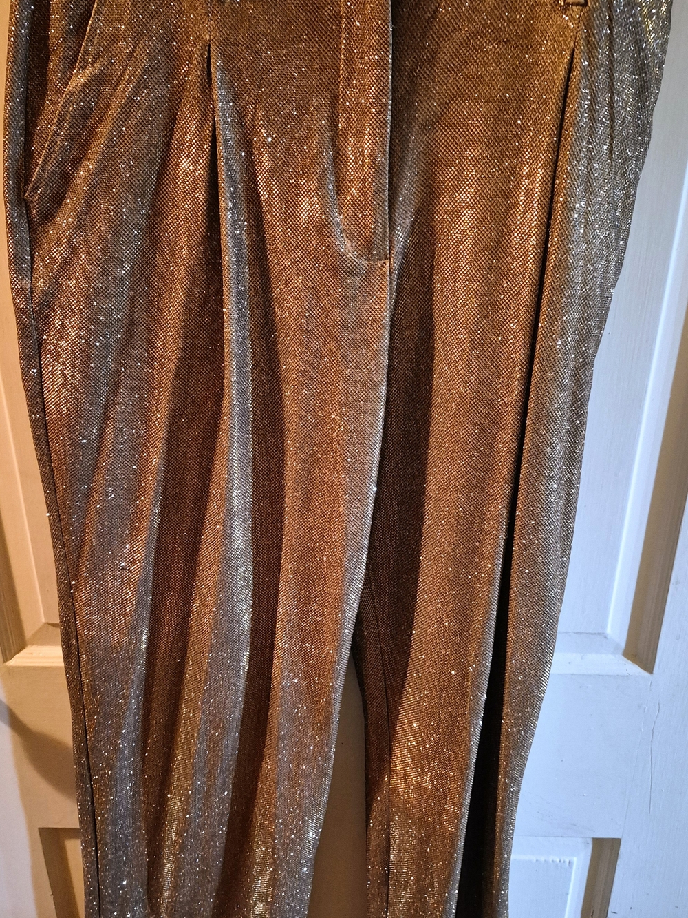wild fable Metallic Gold Top with Shimmer Trim